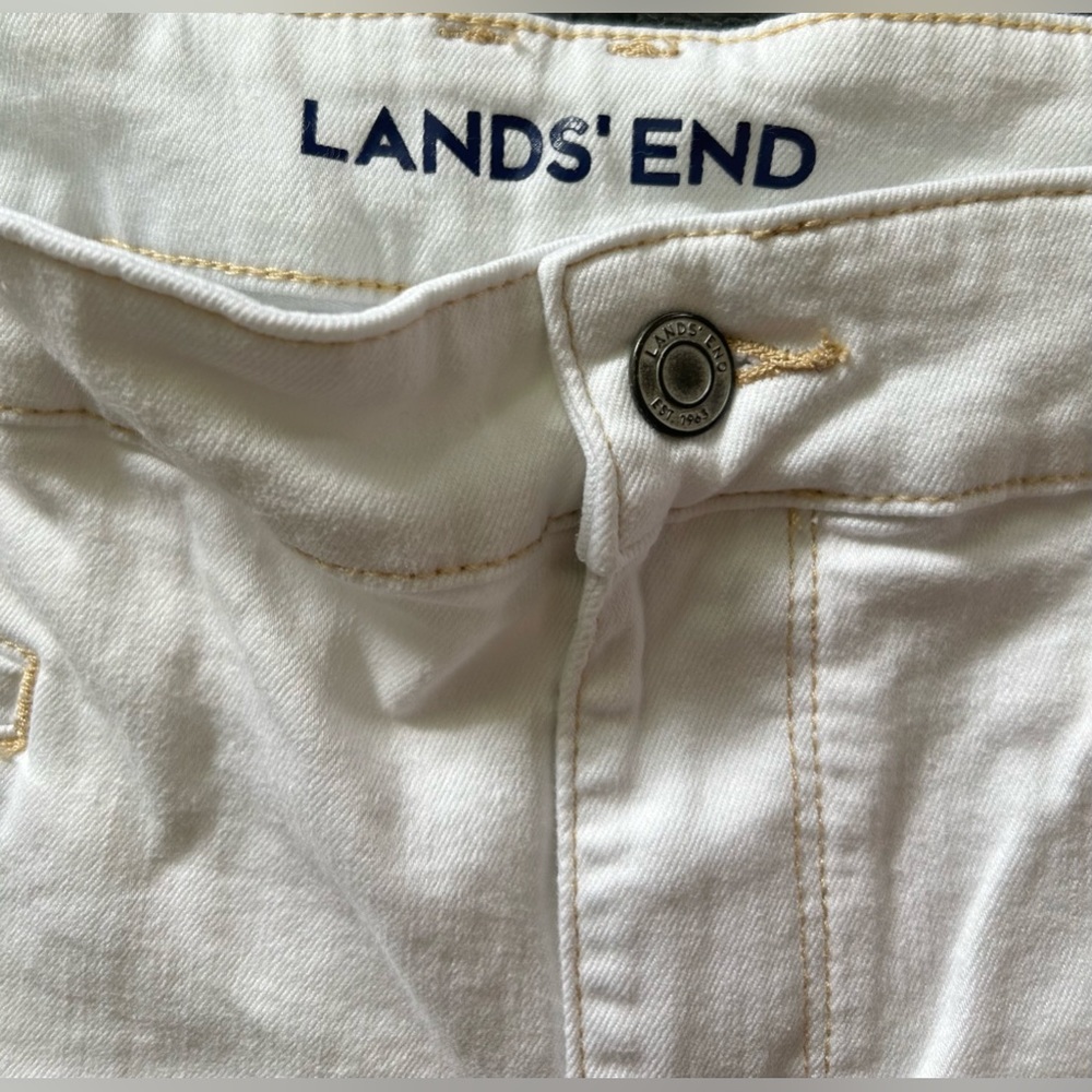 Land’s end white cropped capri jeans size 16 - Picture 2 of 3